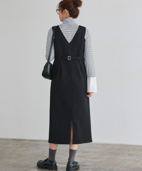 ペアスキンベロアジャンパースカート（ワンピース）｜Pierrot（ピエロ