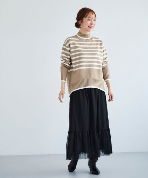 le.coeur blanc(ルクールブラン)の「Perle Peche チュールスカート(スカート・レディース・グレー/ブラック・38)」の20枚目の写真