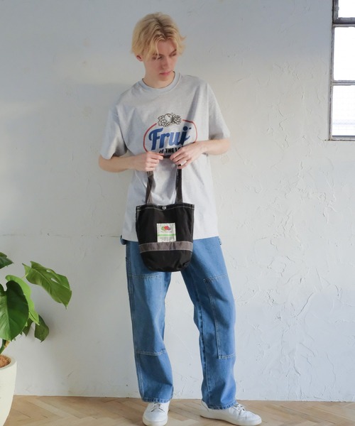 FRUIT OF THE LOOM(フルーツオブザルーム)の「NYLON TOTEBAG M / ナイロントートバッグ / カジュアル / デイリー / ジェンダーレス(トートバッグ・メンズ・ブラック/ブルー/アイボリー/レッド/グレー/グリーン/ミント/チャコールグレー/ピンク/ネイビー/杢グレー/オリーブ/カーキ/ブルーグレー/バイオレット・FREE)」の18枚目の写真