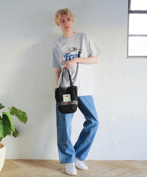 FRUIT OF THE LOOM(フルーツオブザルーム)の「NYLON TOTEBAG M / ナイロントートバッグ / カジュアル / デイリー / ジェンダーレス(トートバッグ・メンズ・ブラック/ブルー/アイボリー/レッド/グレー/グリーン/ミント/チャコールグレー/ピンク/ネイビー/杢グレー/オリーブ/カーキ/ブルーグレー/バイオレット・FREE)」の19枚目の写真