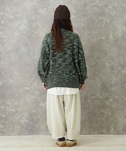 CUBE SUGAR(キューブシュガー)の「WEB限定ピグメント加工スウェットパッチワークパンツ(スウェットパンツ・レディース・パープル/スミクロ/グレイッシュベージュ・M)」の12枚目の写真