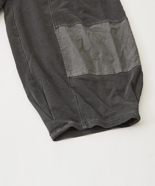 CUBE SUGAR(キューブシュガー)の「WEB限定ピグメント加工スウェットパッチワークパンツ(スウェットパンツ・レディース・パープル/スミクロ/グレイッシュベージュ・M)」の18枚目の写真