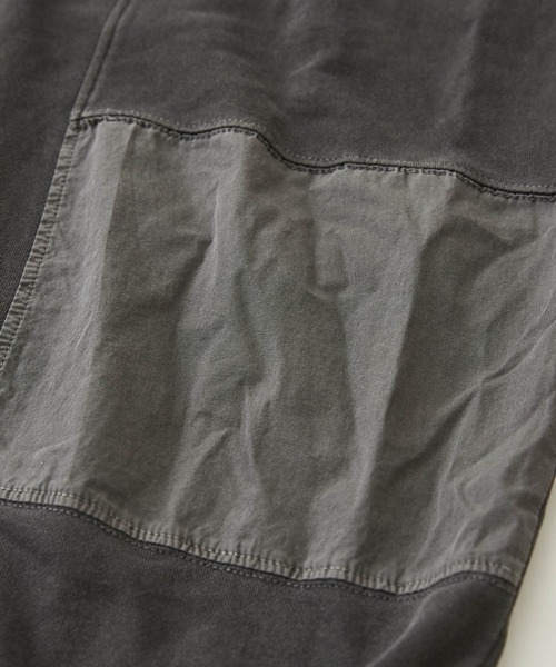 CUBE SUGAR(キューブシュガー)の「WEB限定ピグメント加工スウェットパッチワークパンツ(スウェットパンツ・レディース・パープル/スミクロ/グレイッシュベージュ・M)」の19枚目の写真