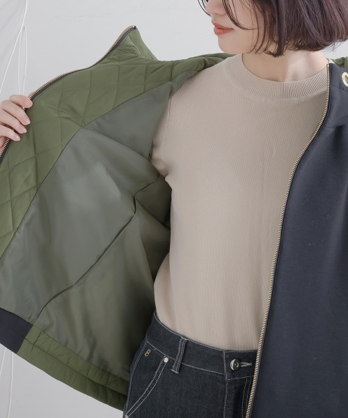 山夫人 新品　BOUJELOUD 中綿ドッキングブークレコート 山夫人様専用 新品 BOUJELOUD 中綿ドッキングブークレコート