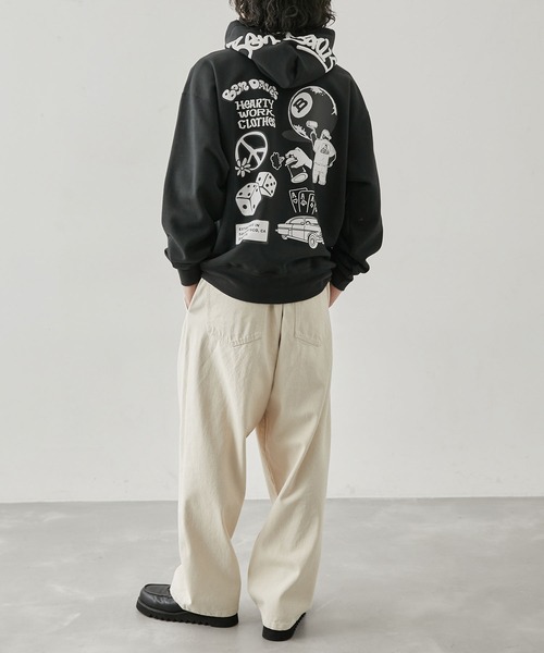 j.n.r.d(ジェー・エヌ・アール・ディー)の「【BENDAVIS別注】j.n.r.d/バックプリントプルパーカー(パーカー・メンズ・ホワイト/ブラック/オレンジ・L/LL/M)」の11枚目の写真