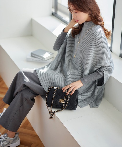 ポンチョ リブニットトップス（ポンチョ）｜KOBE LETTUCE