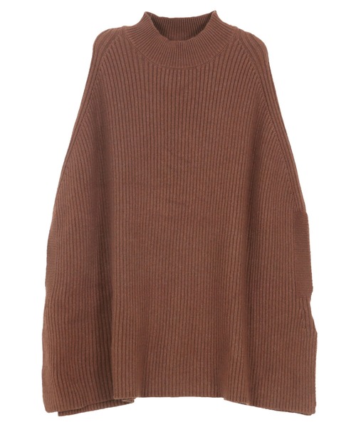 KOBE LETTUCE（コウベレタス）の「ポンチョ リブニットトップス（ポンチョ・レディース・グレー/アイボリー/ブラック/キャメル・M）」の15枚目の写真