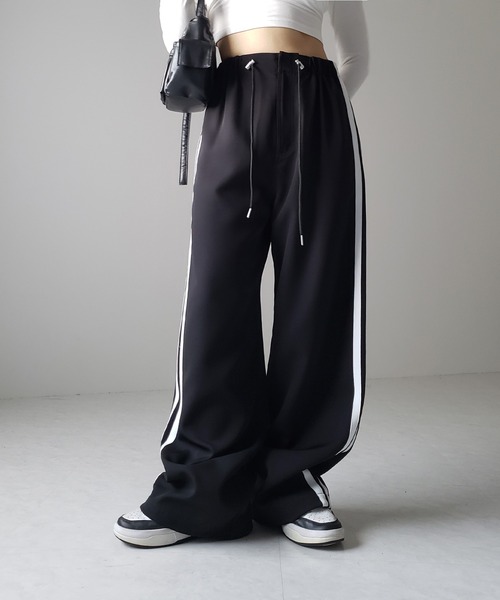 3size／3color 】2WAYドロストサイドラインルーズトラック