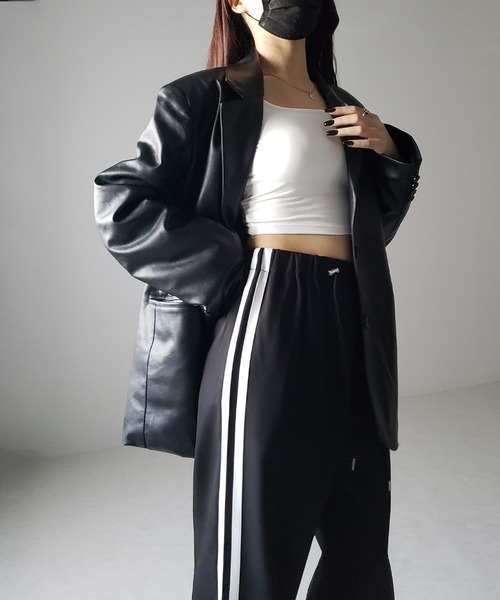 me+em select（ミームセレクト）の「【 ３size／３color 】２WAYドロストサイドラインルーズトラックワイドパンツ（カーゴパンツ・レディース・ダークグレー/ライトグレー/ブラック・LARGE/MEDIUM/SMALL/X-LARGE）」の13枚目の写真