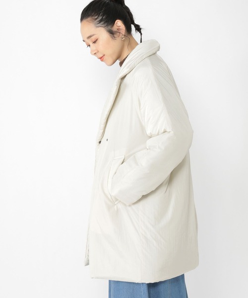 studio CLIP（スタディオクリップ）の「【マシンウォッシャブル/撥水/軽量】2WAYビッグラペルコート（ダウンジャケット/コート・レディース・ブラウン/アイボリー/ブラック・FREE）」の19枚目の写真