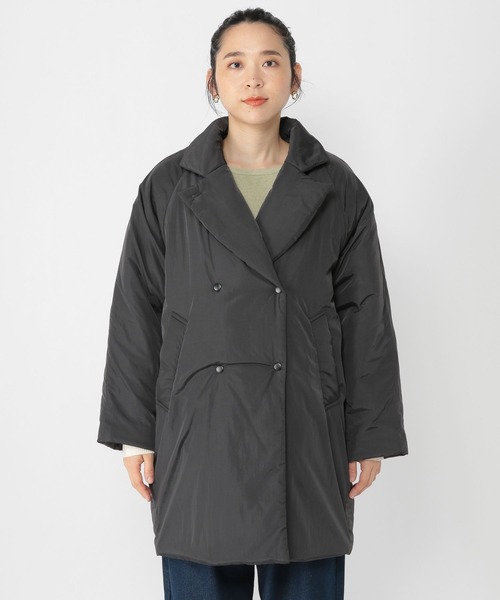 studio CLIP（スタディオクリップ）の「【マシンウォッシャブル/撥水/軽量】2WAYビッグラペルコート（ダウンジャケット/コート・レディース・ブラウン/アイボリー/ブラック・FREE）」の22枚目の写真