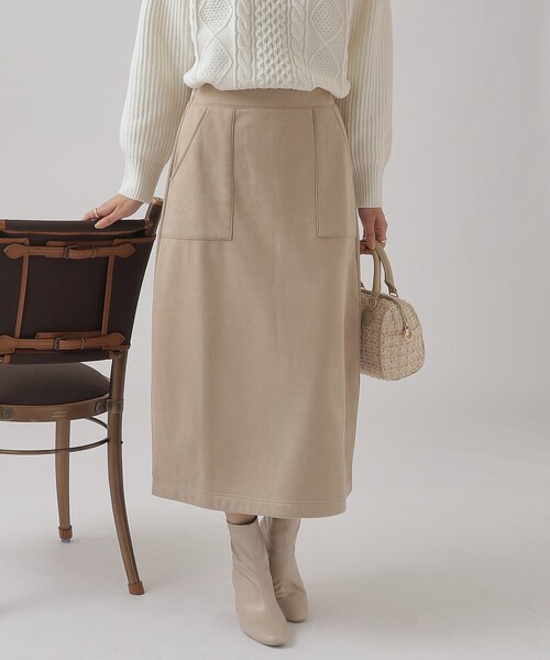 DRESKIP（ドレスキップ）の「◆裏に秘密（工夫）ゆるAライン あったか ベイカースカート【SHOO WARM】（スカート・レディース・チャコールグレー/カーキ/ライトベージュ・03/02/04）」の3枚目の写真