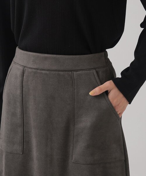 DRESKIP（ドレスキップ）の「◆裏に秘密（工夫）ゆるAライン あったか ベイカースカート【SHOO WARM】（スカート・レディース・チャコールグレー/カーキ/ライトベージュ・03/02/04）」の16枚目の写真