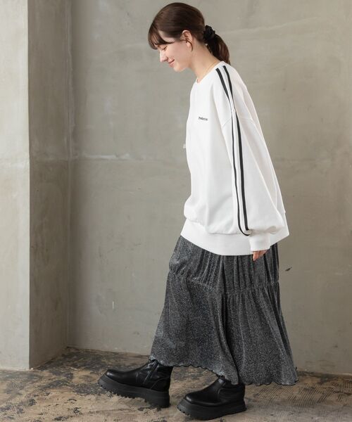 RETRO GIRL（レトロガール）の「ライントレーナー（Tシャツ/カットソー・レディース・オフホワイト/ホワイト系その他/ダークブルー・FREE）」の11枚目の写真