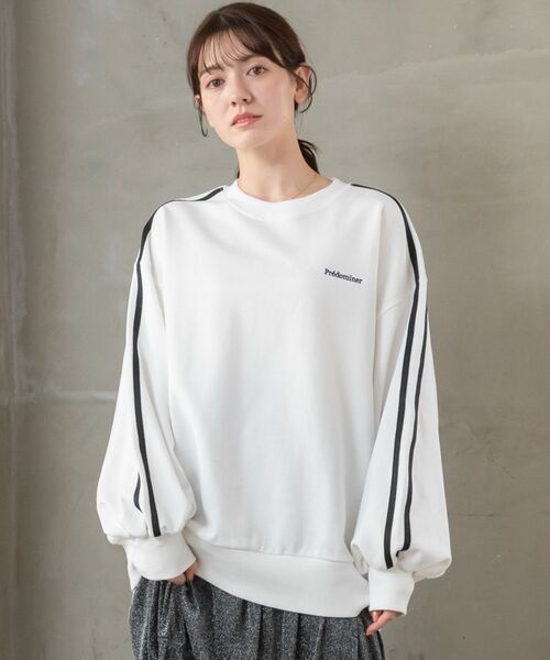 RETRO GIRL（レトロガール）の「ライントレーナー（Tシャツ/カットソー・レディース・オフホワイト/ホワイト系その他/ダークブルー・FREE）」の18枚目の写真