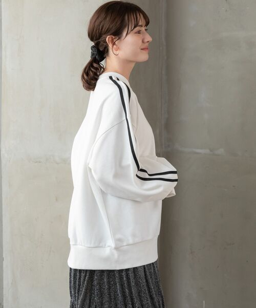 RETRO GIRL（レトロガール）の「ライントレーナー（Tシャツ/カットソー・レディース・オフホワイト/ホワイト系その他/ダークブルー・FREE）」の15枚目の写真