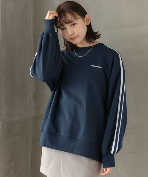 RETRO GIRL（レトロガール）の「ライントレーナー（Tシャツ/カットソー・レディース・オフホワイト/ホワイト系その他/ダークブルー・FREE）」の20枚目の写真