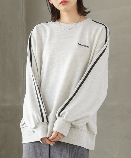 RETRO GIRL（レトロガール）の「ライントレーナー（Tシャツ/カットソー・レディース・オフホワイト/ホワイト系その他/ダークブルー・FREE）」の3枚目の写真