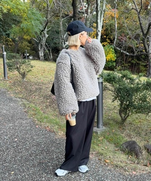 AMELY（エミリー）の「ボアプルオーバー（その他トップス・レディース・ベージュ/ブラック/ブルー/グレー/ブラウン・フリー）」の20枚目の写真