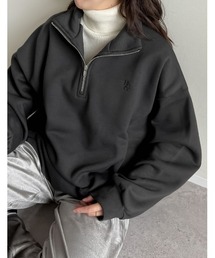 選べる裏起毛オーバーサイズハーフジップスウェット