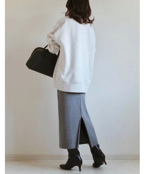 Re:EDIT（リエディ）の「選べる裏起毛オーバーサイズハーフジップスウェット（スウェット・レディース・オートミール/ブラック系/ホワイト系/チャコールグレー/ホワイト系その他/グレー系その他/ホワイト・MEDIUM/LARGE）」の20枚目の写真