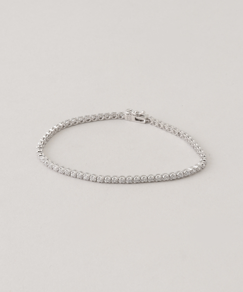 SYMPATHY OF SOUL フェザーブレスレットホワイトゴールドk18WG｜