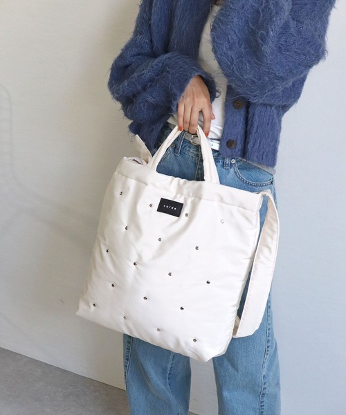 スタッズ付き2wayA4トートバッグ（トートバッグ）｜COLDE （コルデ）