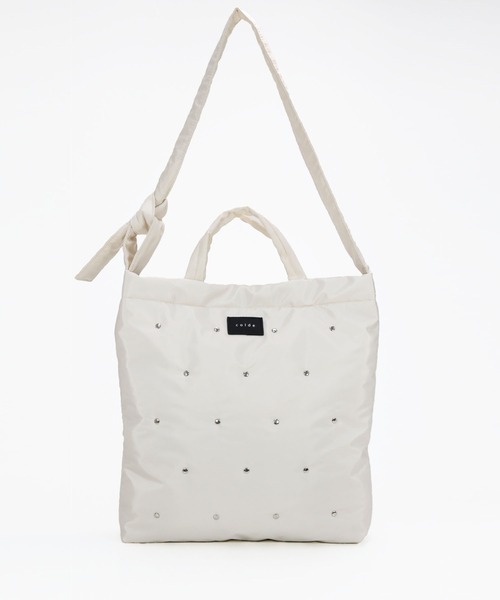 COLDE (コルデ)の「スタッズ付き2wayA4トートバッグ(トートバッグ・レディース・サックスブルー/アイボリー/ブラック・FREE)」の11枚目の写真