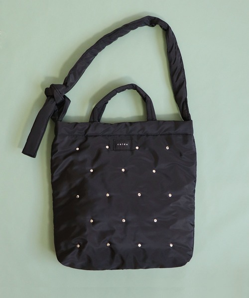 COLDE (コルデ)の「スタッズ付き2wayA4トートバッグ(トートバッグ・レディース・サックスブルー/アイボリー/ブラック・FREE)」の18枚目の写真