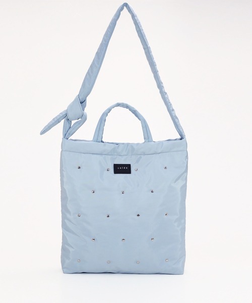 COLDE (コルデ)の「スタッズ付き2wayA4トートバッグ(トートバッグ・レディース・サックスブルー/アイボリー/ブラック・FREE)」の12枚目の写真