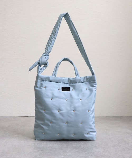 COLDE (コルデ)の「スタッズ付き2wayA4トートバッグ(トートバッグ・レディース・サックスブルー/アイボリー/ブラック・FREE)」の20枚目の写真