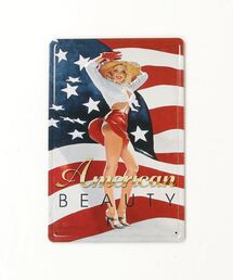 2AM（ツーエイエム）の「304 ANTIQUE METAL EMBOSS PLATE　<  AMERICAN BEAUTY   >　/　アンティークプレート　/　看板（その他雑貨）」