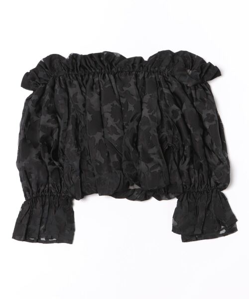 MERCURYDUO(マーキュリーデュオ)の「【セットアップ着用可】オフショルヘムバルーンブラウス(シャツ/ブラウス・レディース・その他1/オフホワイト/ブラック・FREE)」の1枚目の写真