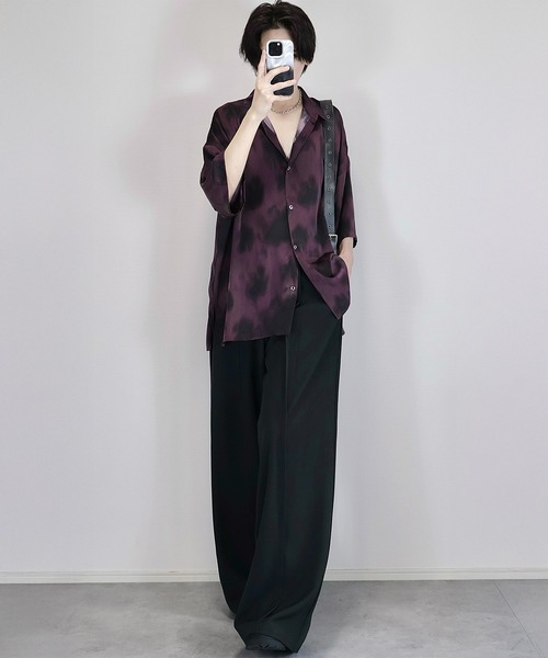 Loose/ルース（ルース）の「ドレープ スーパーワイドタックフレアパンツ（スラックス・メンズ・グレイッシュベージュ/ダークブルー/ブラック/チャコールグレー/グレー・L/M/S/XS）」の13枚目の写真