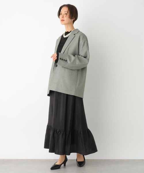 LEPSIM（レプシィム）の「【jours heureux】シャイニー切り替えフレアスカート　100719（スカート・レディース・ブラック/オフホワイト・FREE）」の13枚目の写真