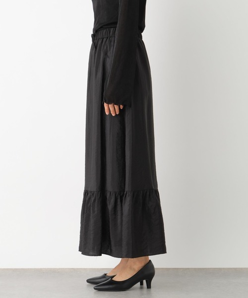 LEPSIM（レプシィム）の「【jours heureux】シャイニー切り替えフレアスカート　100719（スカート・レディース・ブラック/オフホワイト・FREE）」の17枚目の写真