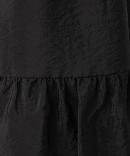 LEPSIM（レプシィム）の「【jours heureux】シャイニー切り替えフレアスカート　100719（スカート・レディース・ブラック/オフホワイト・FREE）」の4枚目の写真