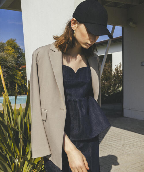 N.(N. Natural Beauty Basic)(エヌエヌナチュラルビューティーベーシック)の「◆ペプラムキャミビスチェ(キャミソール・レディース・インディゴブルー・MEDIUM)」の14枚目の写真