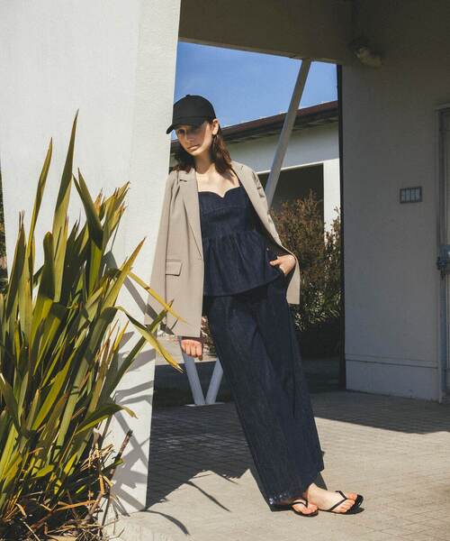 N.(N. Natural Beauty Basic)(エヌエヌナチュラルビューティーベーシック)の「◆ペプラムキャミビスチェ(キャミソール・レディース・インディゴブルー・MEDIUM)」の13枚目の写真