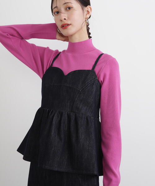 N.(N. Natural Beauty Basic)(エヌエヌナチュラルビューティーベーシック)の「◆ペプラムキャミビスチェ(キャミソール・レディース・インディゴブルー・MEDIUM)」の11枚目の写真