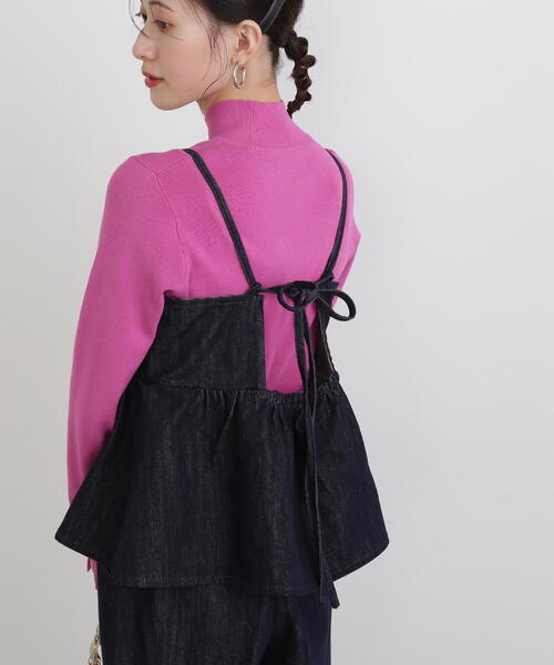 N.(N. Natural Beauty Basic)(エヌエヌナチュラルビューティーベーシック)の「◆ペプラムキャミビスチェ(キャミソール・レディース・インディゴブルー・MEDIUM)」の10枚目の写真