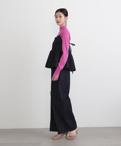 N.(N. Natural Beauty Basic)(エヌエヌナチュラルビューティーベーシック)の「◆ペプラムキャミビスチェ(キャミソール・レディース・インディゴブルー・MEDIUM)」の7枚目の写真