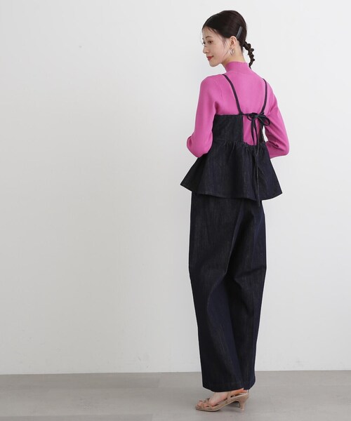 N.(N. Natural Beauty Basic)(エヌエヌナチュラルビューティーベーシック)の「◆ペプラムキャミビスチェ(キャミソール・レディース・インディゴブルー・MEDIUM)」の6枚目の写真