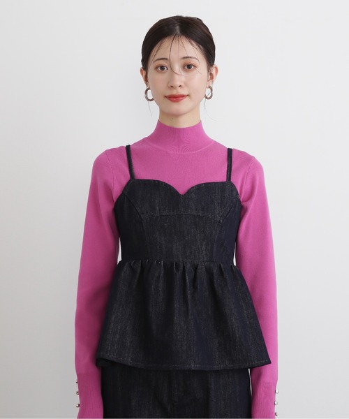 N.(N. Natural Beauty Basic)(エヌエヌナチュラルビューティーベーシック)の「◆ペプラムキャミビスチェ(キャミソール・レディース・インディゴブルー・MEDIUM)」の20枚目の写真