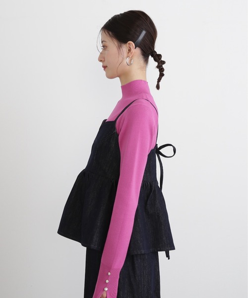 N.(N. Natural Beauty Basic)(エヌエヌナチュラルビューティーベーシック)の「◆ペプラムキャミビスチェ(キャミソール・レディース・インディゴブルー・MEDIUM)」の19枚目の写真