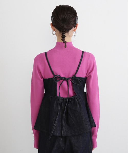 N.(N. Natural Beauty Basic)(エヌエヌナチュラルビューティーベーシック)の「◆ペプラムキャミビスチェ(キャミソール・レディース・インディゴブルー・MEDIUM)」の18枚目の写真