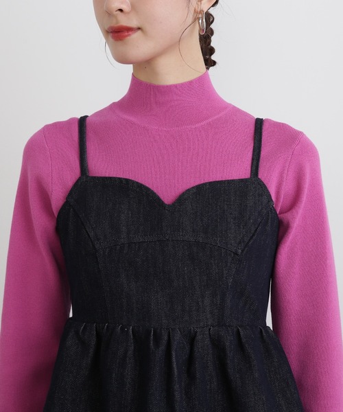 N.(N. Natural Beauty Basic)(エヌエヌナチュラルビューティーベーシック)の「◆ペプラムキャミビスチェ(キャミソール・レディース・インディゴブルー・MEDIUM)」の17枚目の写真