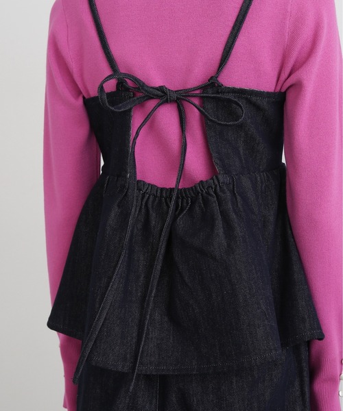 N.(N. Natural Beauty Basic)(エヌエヌナチュラルビューティーベーシック)の「◆ペプラムキャミビスチェ(キャミソール・レディース・インディゴブルー・MEDIUM)」の16枚目の写真