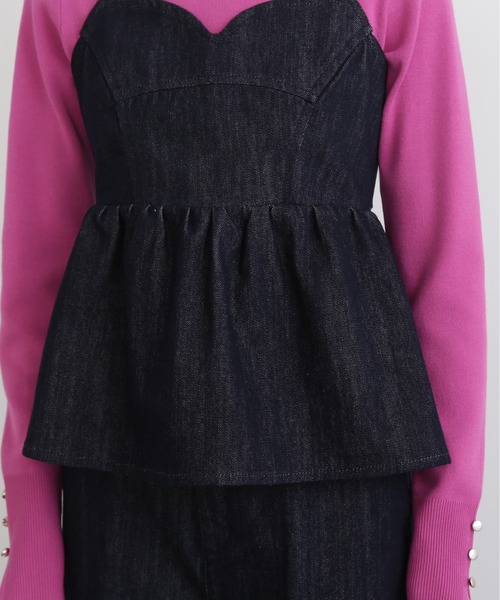 N.(N. Natural Beauty Basic)(エヌエヌナチュラルビューティーベーシック)の「◆ペプラムキャミビスチェ(キャミソール・レディース・インディゴブルー・MEDIUM)」の15枚目の写真