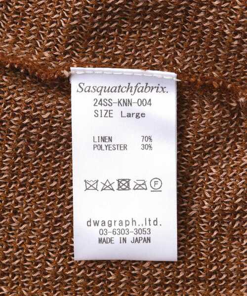 SASQUATCHfabrix.(サスクワァッチファブリックス)の「Sasquatchfabrix./サスクワッチファブリックス/CALLIGRAPHIC "LOVE & PEACE” KNIT 24SS-KNN-004(ニット/セーター・メンズ・ブラウン/ネイビー・L)」の13枚目の写真